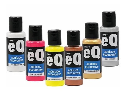 Acrílico Eq Arte 50ml Oro/Plata/Cobre/Fluo/Perlado