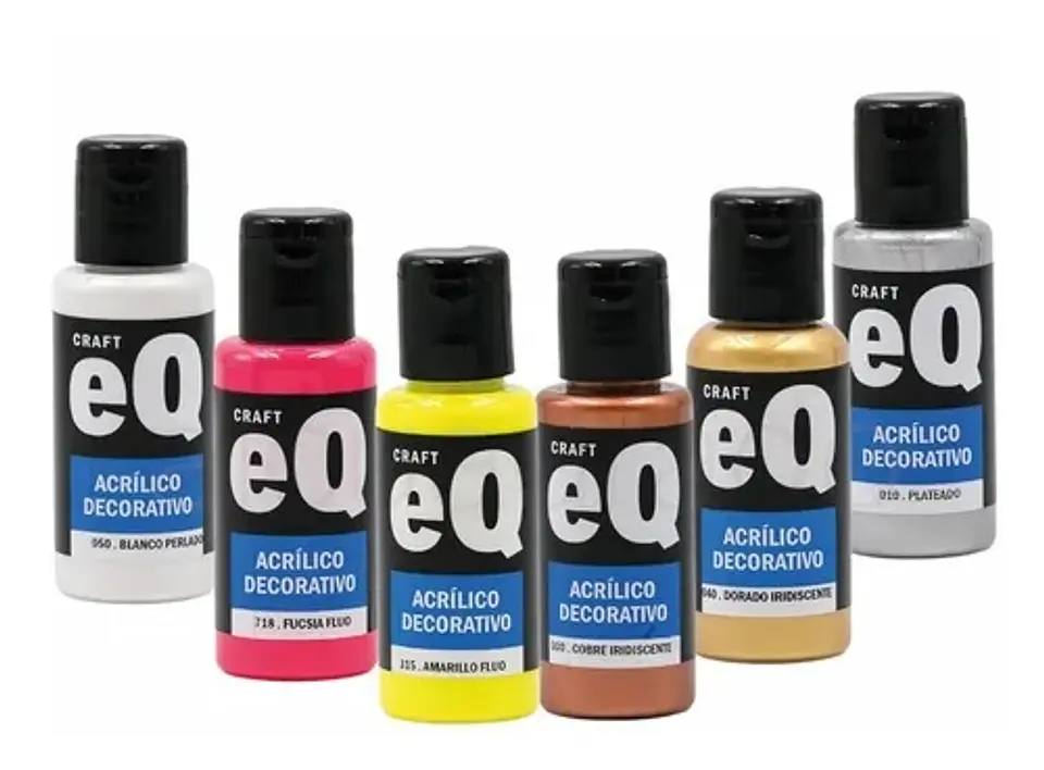 Acrílico Eq Arte 50ml Oro/Plata/Cobre/Fluo/Perlado 1