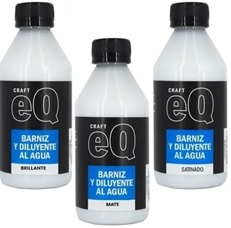 Barniz Y Diluyente Eq Arte Satinado Al Agua 250cc 1