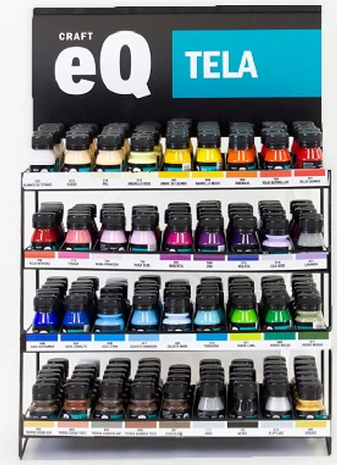 Exhibidor Eq Arte De Pintura Para Tela x216 Colores Surtidos