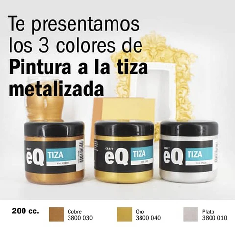 Pintura Eq Arte A La Tiza Plata/Oro