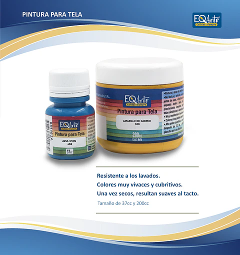Pintura Para Tela Eq Arte 37cc Metalizado Dorado/Plateado