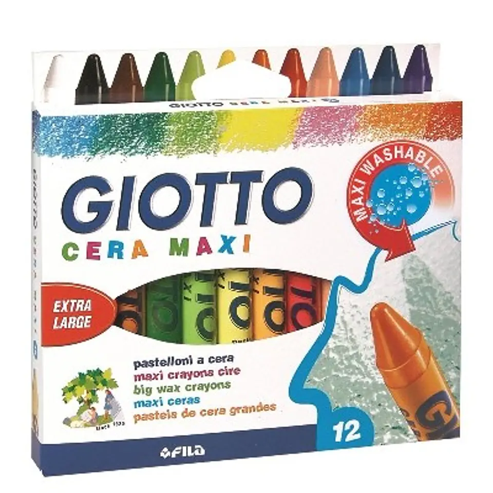 Crayones De Cera Giotto Maxi x12 1