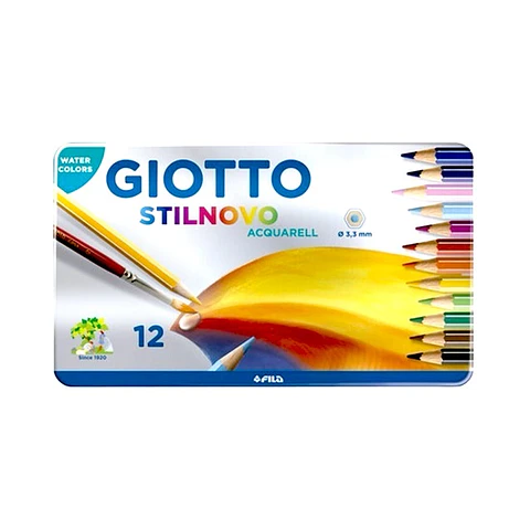 Lápiz Color Giotto Stilnovo Acuarelable x12 Lata