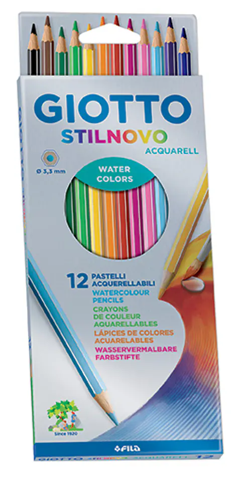 Lápiz Color Giotto Stilnovo Acuarelable x12 Largos