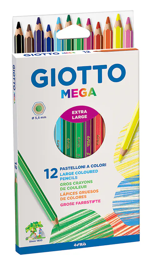 Lápiz Color Giotto Mega x12 Largos