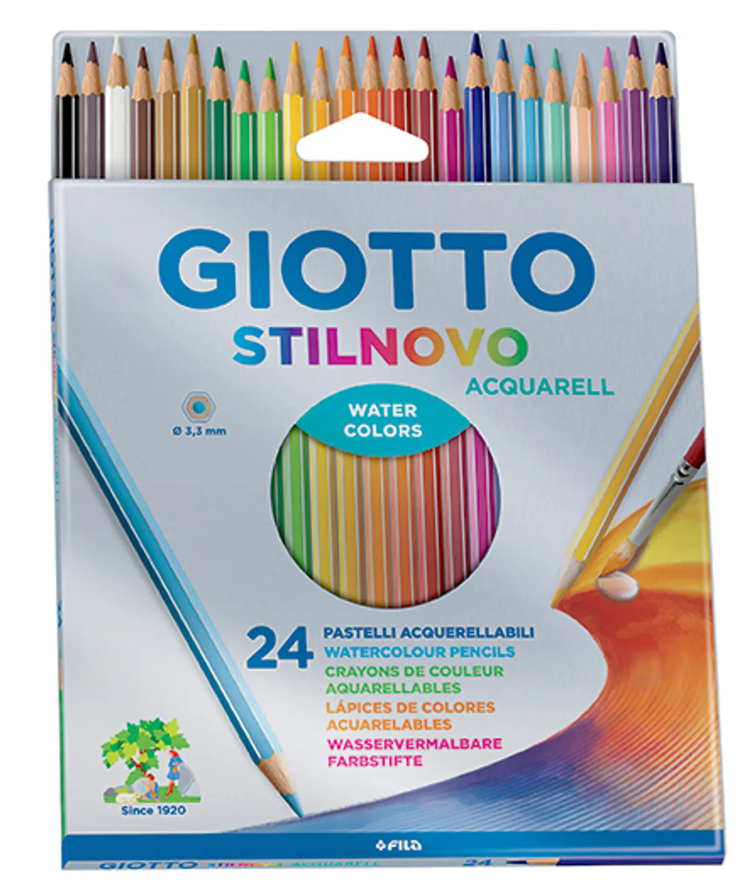 Lápiz Color Giotto Stilnovo Acuarelable x24 Largos 1