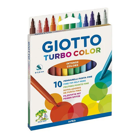 Marcador Escolar Giotto Turbo Color x10