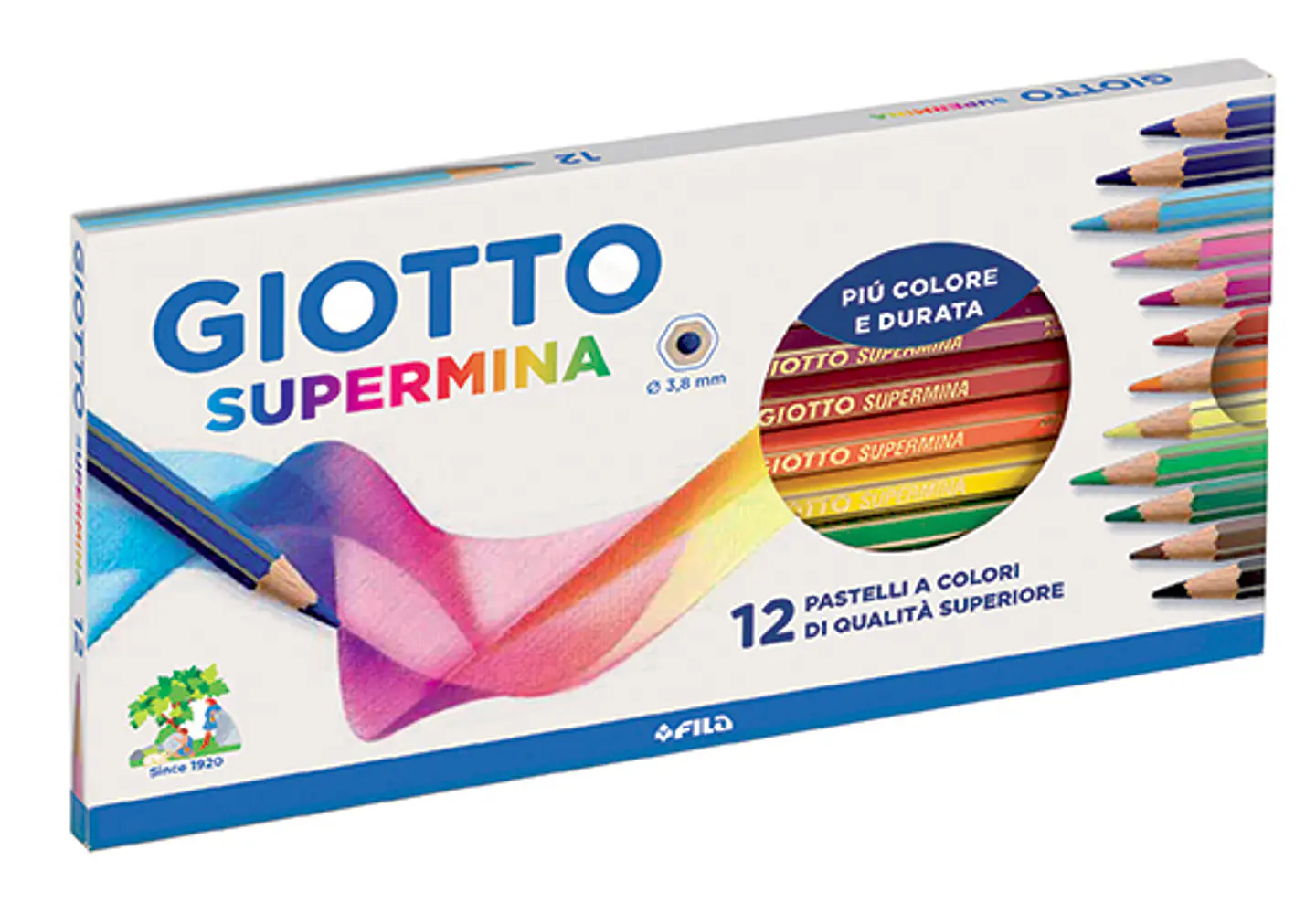 Lápiz Color Giotto Supermina x12 1