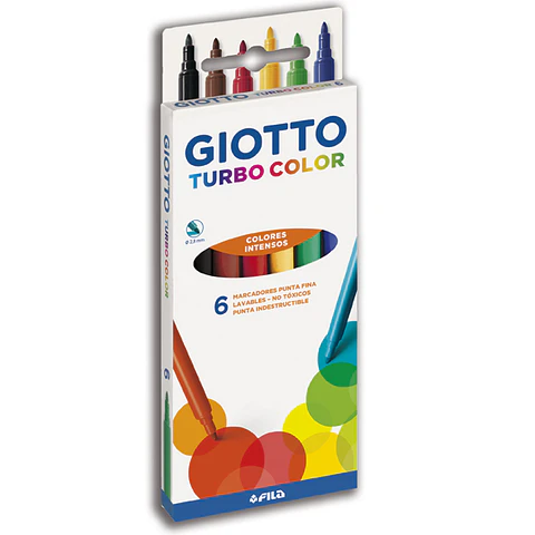 Marcador Escolar Giotto Turbo Color x6