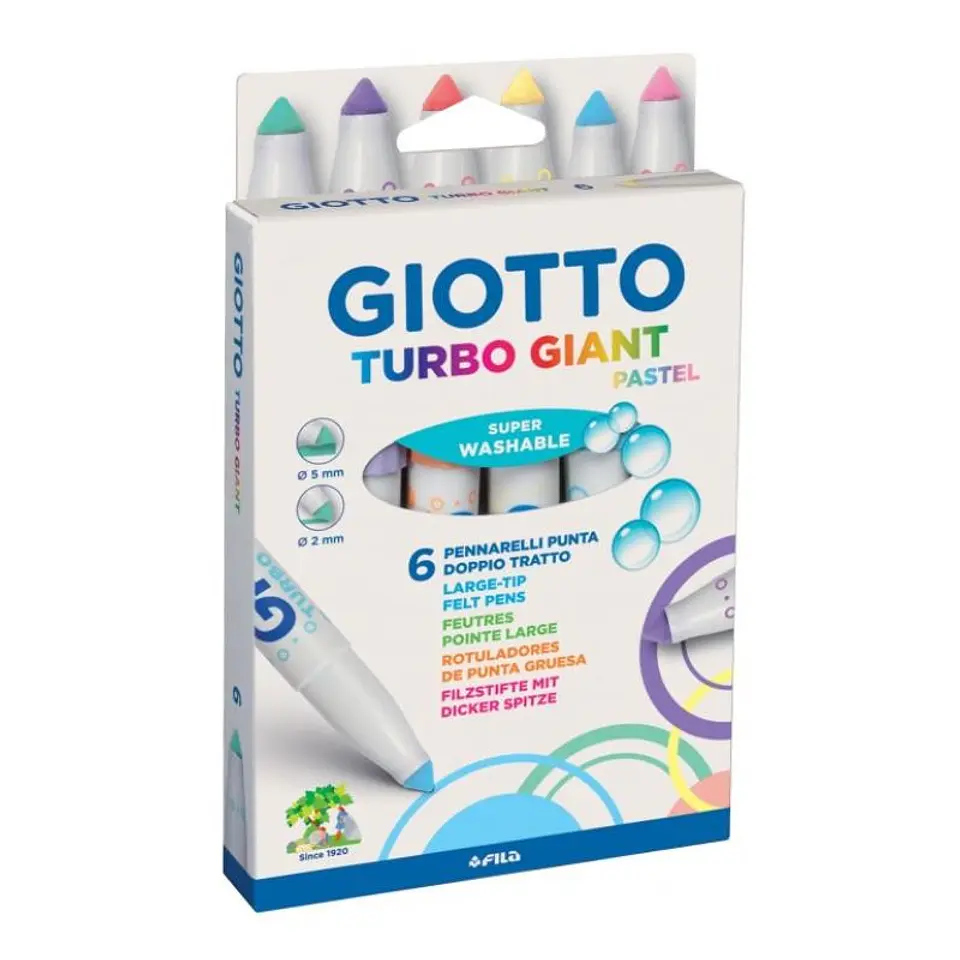 Marcador Giotto Turbo Giant Pastel x6 1