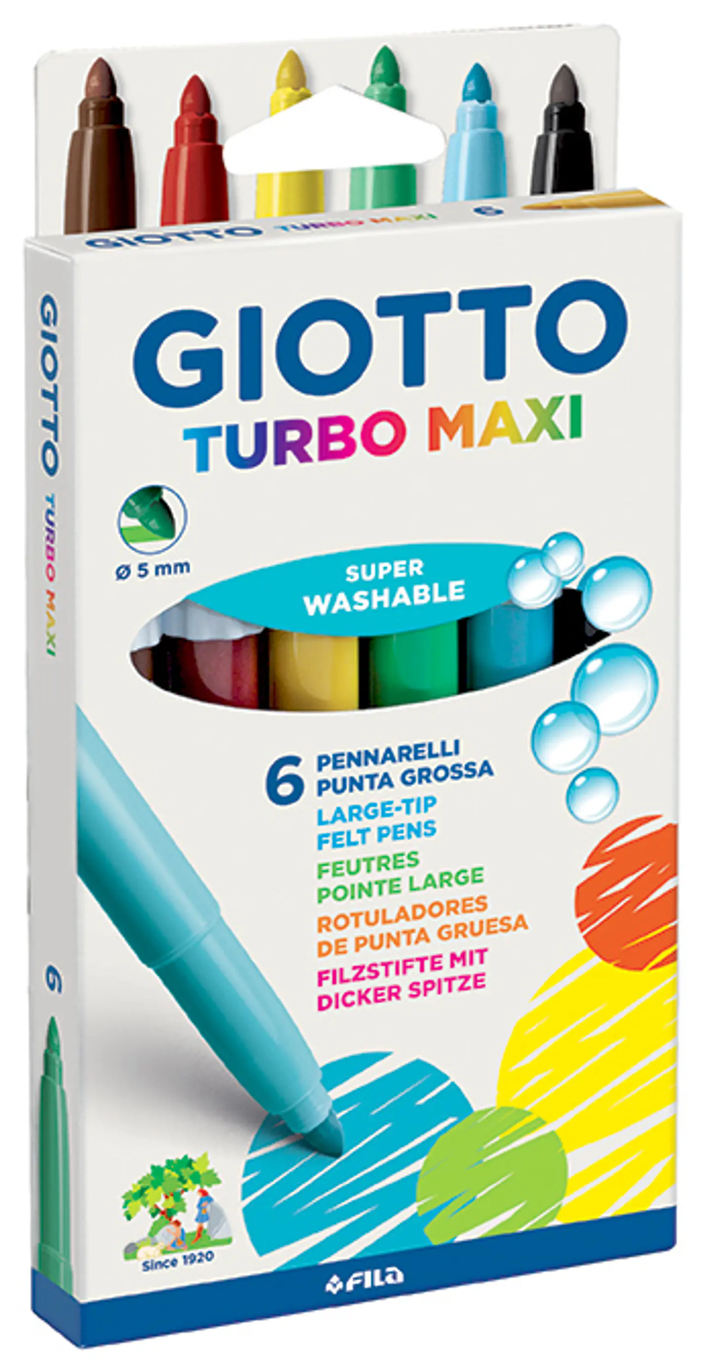 Marcador Escolar Giotto Turbo Maxi x6 1
