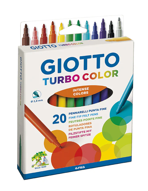 Marcador Escolar Giotto Turbo Color x20