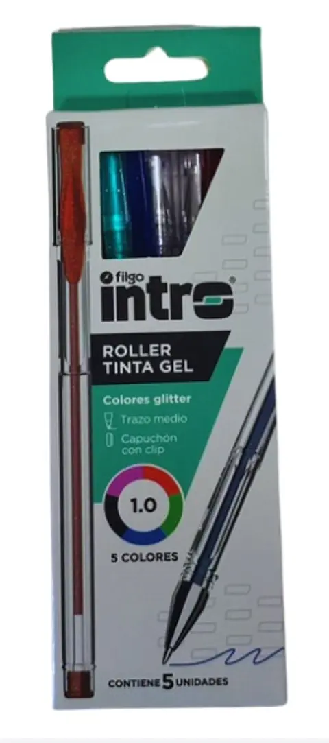 Bolígrafo Filgo Intro Glitter x5