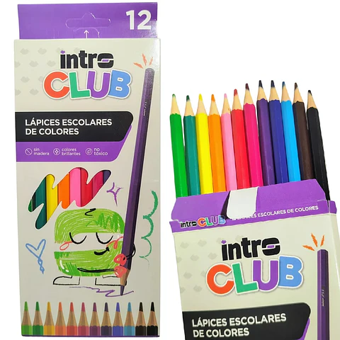 Lápiz Color Intro Club x12 Largos