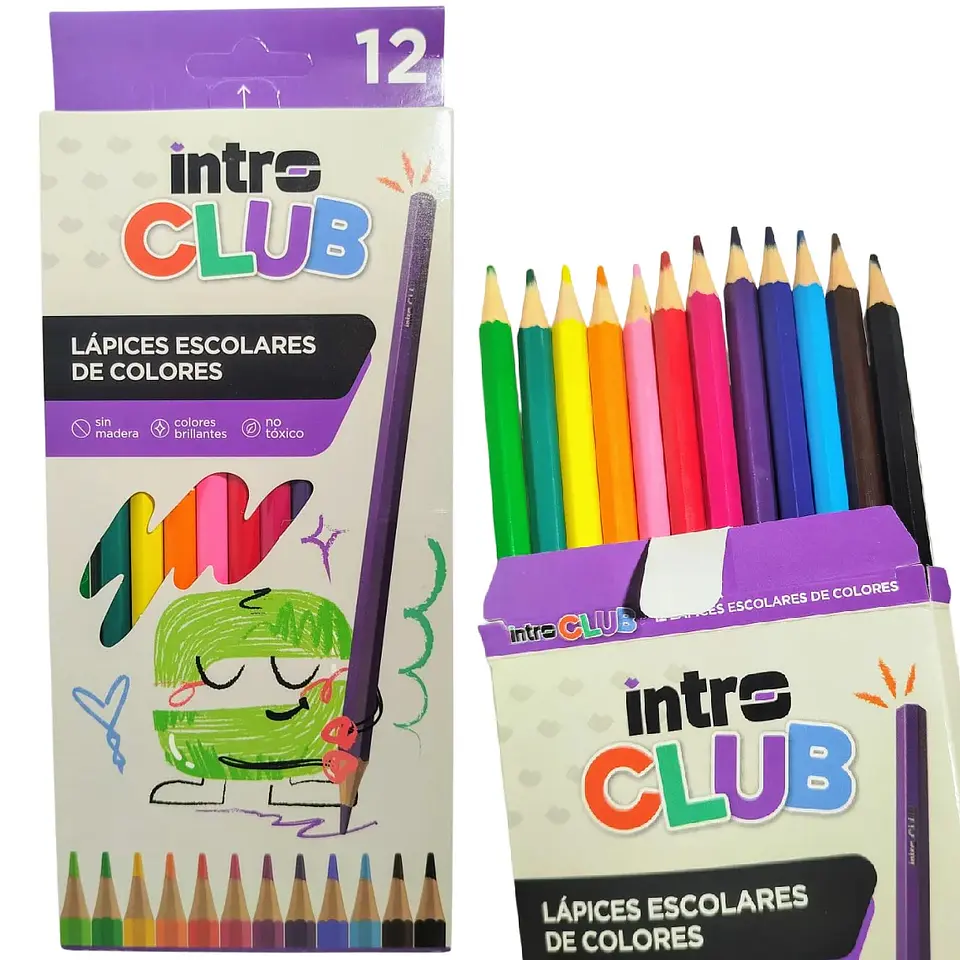 Lápiz Color Intro Club x12 Largos 1