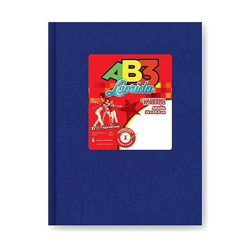 Cuaderno Laprida AB3 Forrado Tapa Dura 98 Hojas Rayado