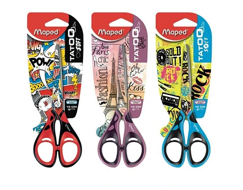 Tijera Maped Tatoo Soft Blíster 13 cm