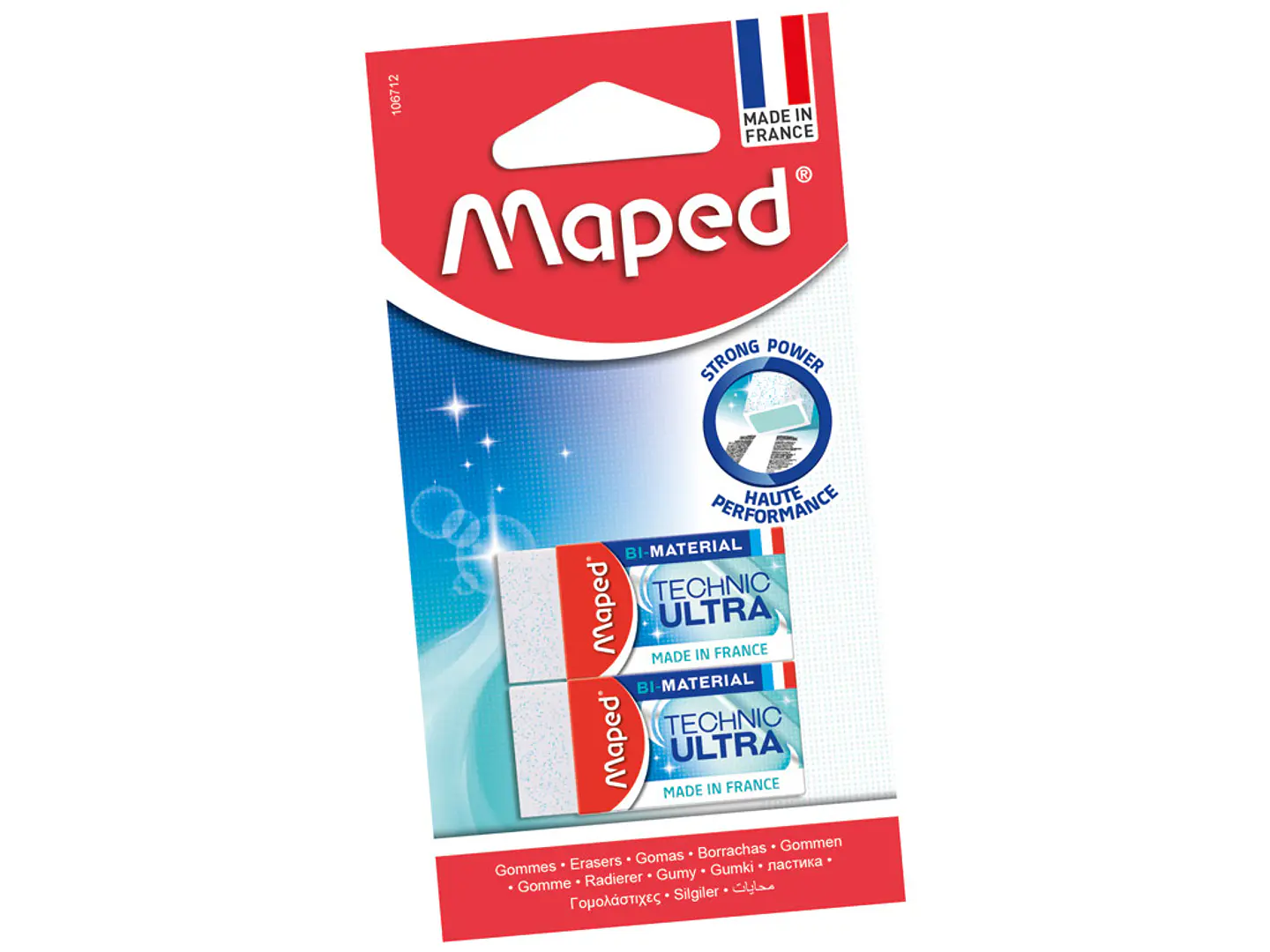 Goma De Borrar Maped Technic Ultra Funda x2 Blíster 1