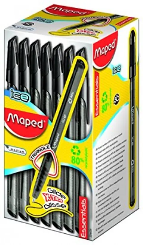 Bolígrafo Maped Green Ice Essentials x50 Varios Colores