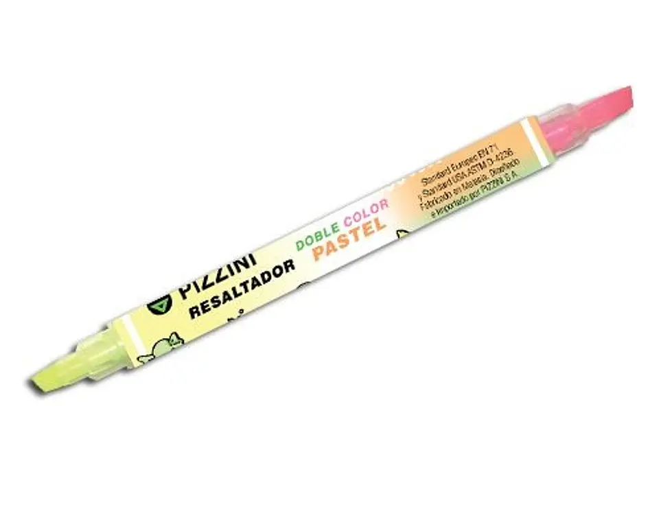 Resaltador Pizzini Doble Pastel Varios Colores 1