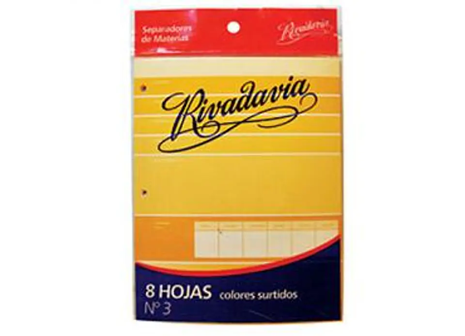 Separador Rivadavia De Materias N°3 8 Hojas 1
