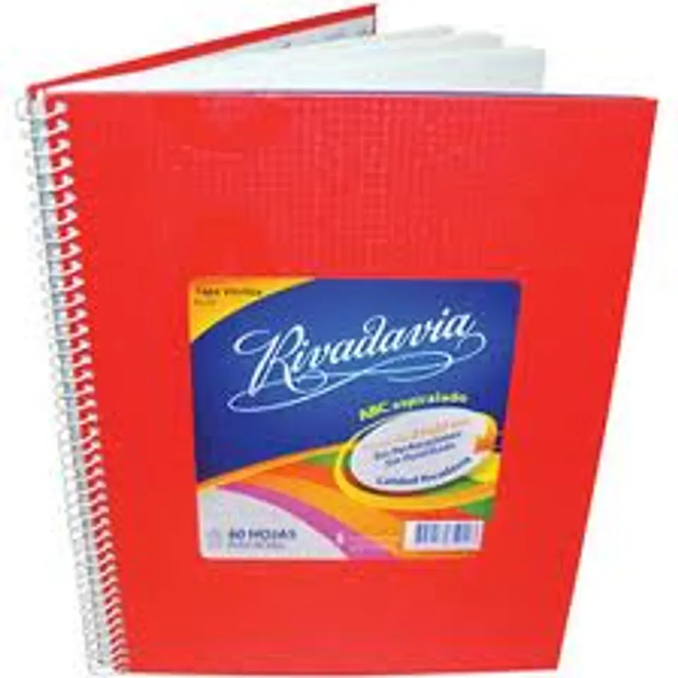 Cuaderno Rivadavia 21x27 ABC Forrado 60 Hojas Varios Colores Rayado 1