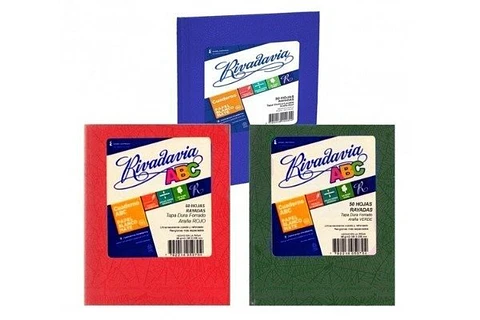 Cuaderno Rivadavia ABC Forrado 98 Hojas Varios Colores Cuadriculado
