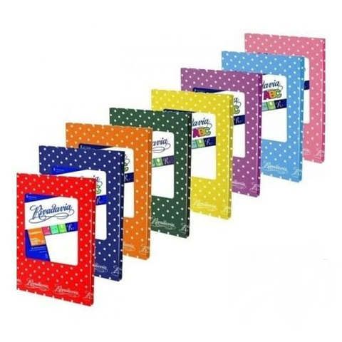 Cuaderno Rivadavia ABC Lunares 50 Hojas Varios Colores Rayado
