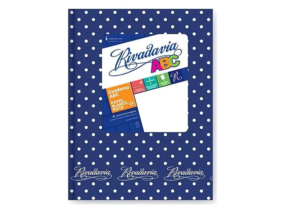 Cuaderno Rivadavia ABC Lunares Tapa Dura 98 Hojas Varios Colores Rayado 1