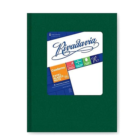 Cuaderno Rivadavia Forrado 194 Hojas Tapa Dura Varios Colores Rayado