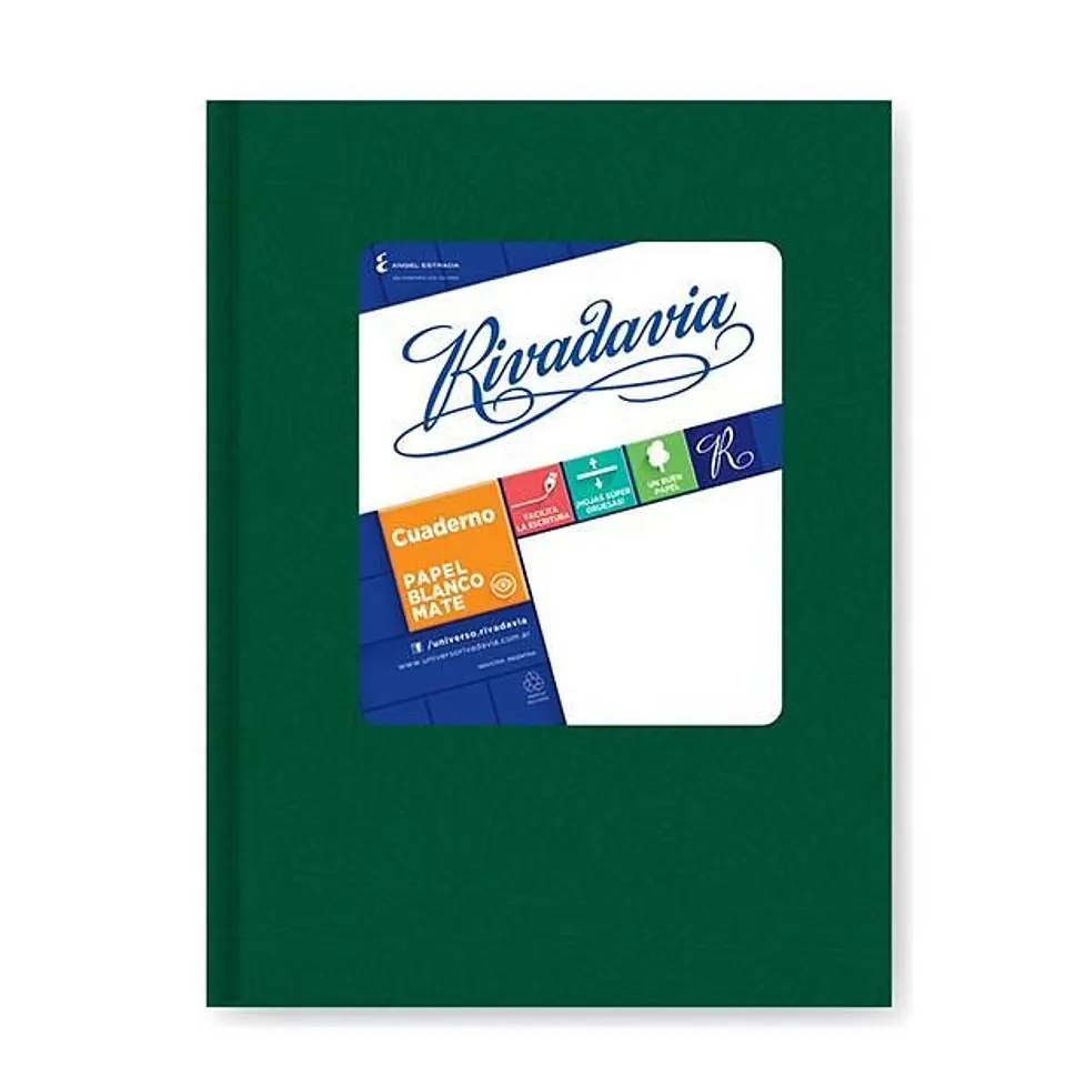 Cuaderno Rivadavia Forrado 194 Hojas Tapa Dura Varios Colores Rayado 1