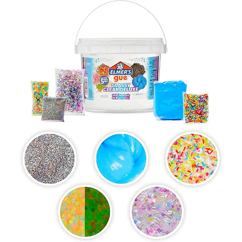 Balde Smile Elmer's Gue Clear Deluxe 1.41 L + 5 Mix