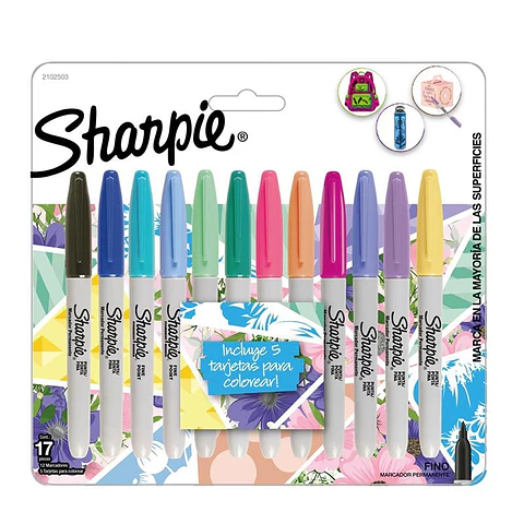 Marcador Sharpie Tropical Blíster x12