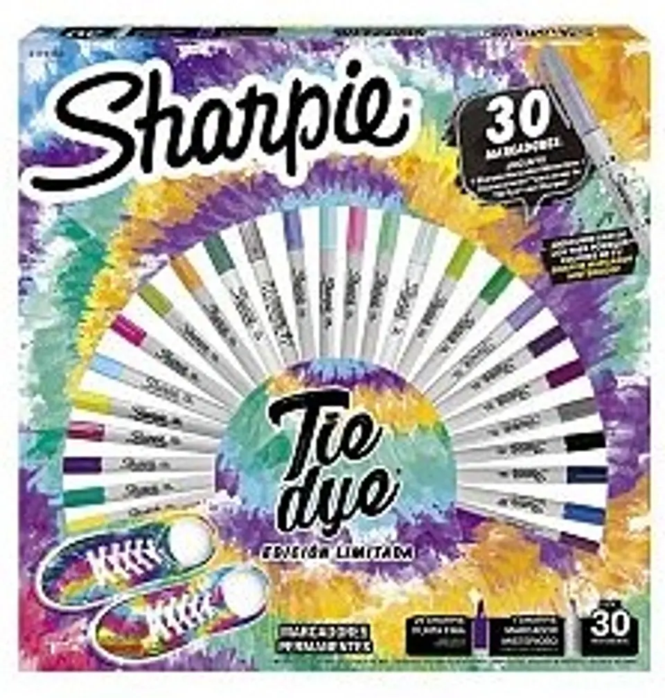 Sharpie Ruleta Marcadores Permanentes x30 Tie Dye 1