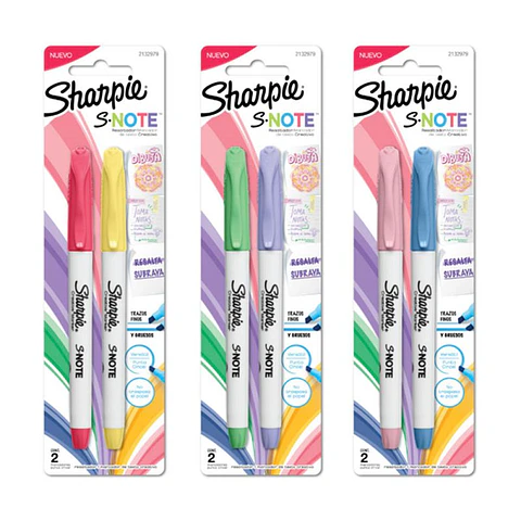 Resaltador Sharpie Note Blíster x2
