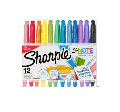 Resaltador Sharpie Note Blíster x12