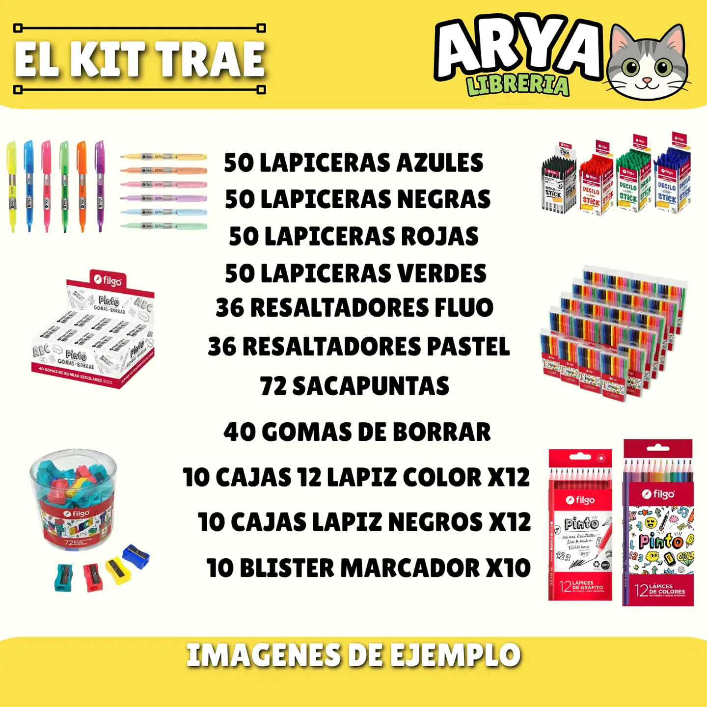 Libreria Mayorista Kit Emprendedor Combo Filgo Escolar 1 ENVIO GRATIS  5