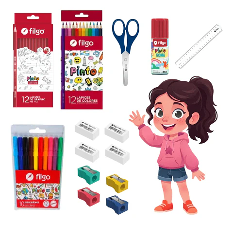 Kit Escolar Primaria Set Completo Filgo Calidad Economico