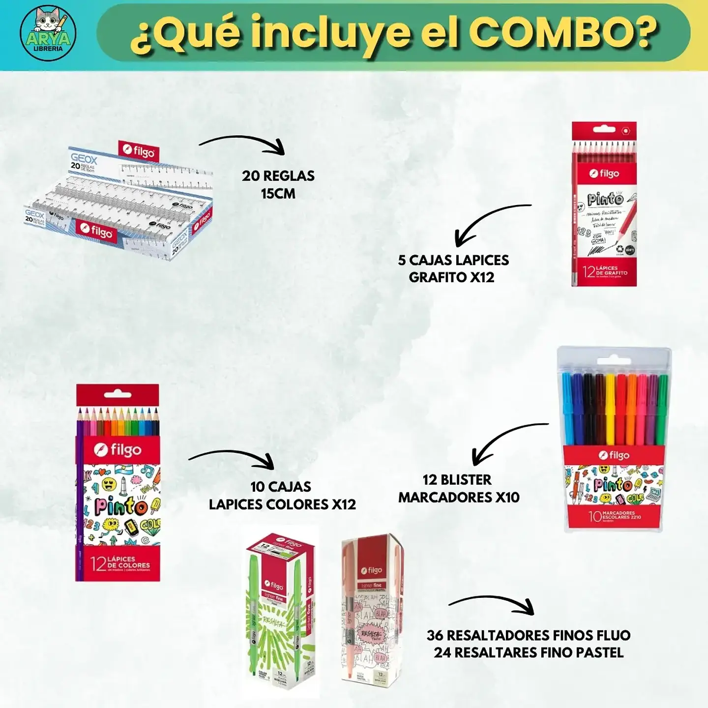 Libreria Mayorista Kit Filgo Escolar 3 ENVIO GRATIS 3