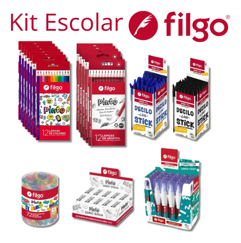 Kit Escolar Mayorista Libreria 412 Piezas Filgo ENVIO BONIFICADO 2