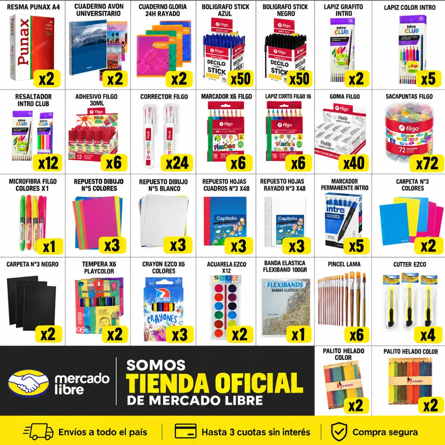 Libreria Mayorista Once Kit Combo Emprendedor Resma Papel 6 ENVIO BONIFICADO 3