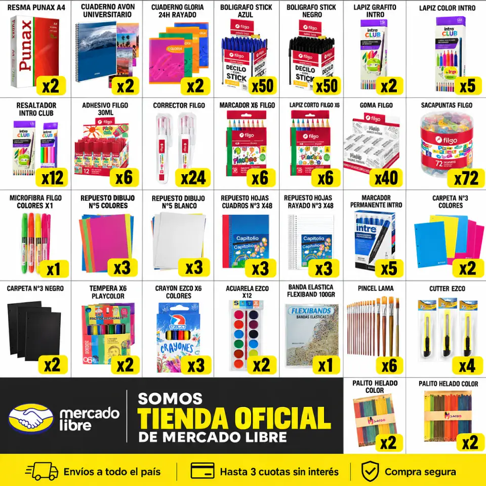 Libreria Mayorista Once Kit Combo Emprendedor Resma Papel 6 ENVIO BONIFICADO 3