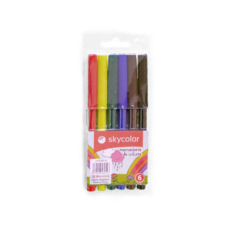 Marcadores Colores x6 Skycolor