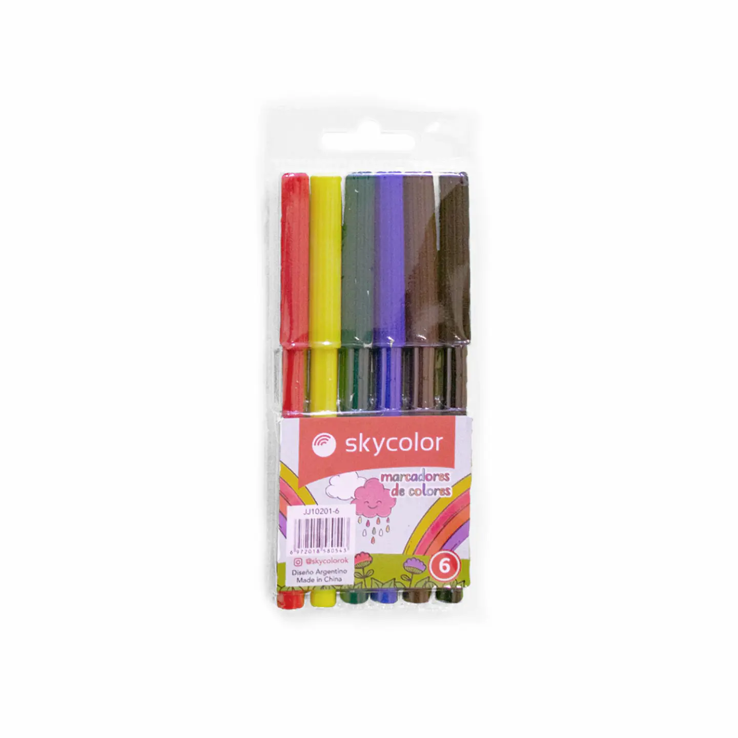 Marcadores Colores x6 Skycolor 1