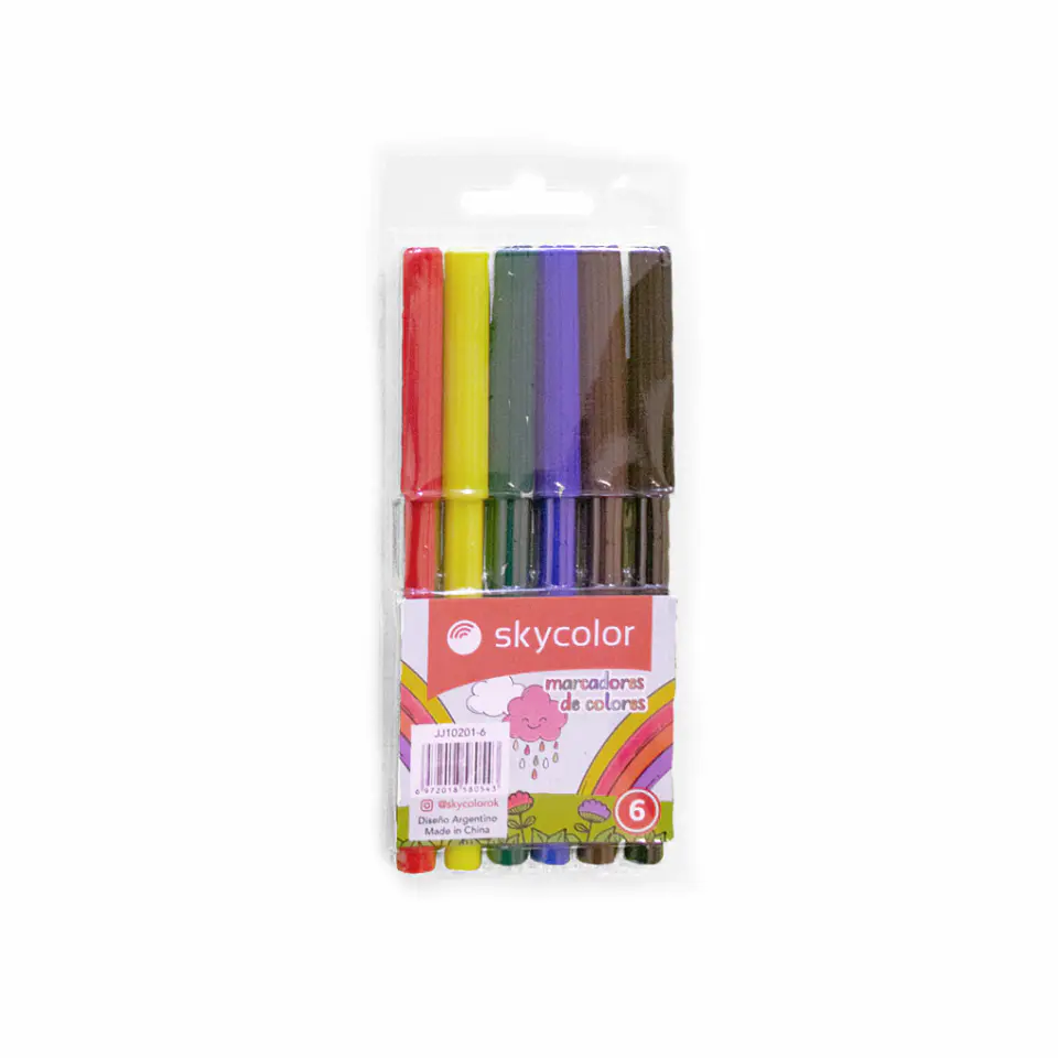 Marcadores Colores x6 Skycolor 1