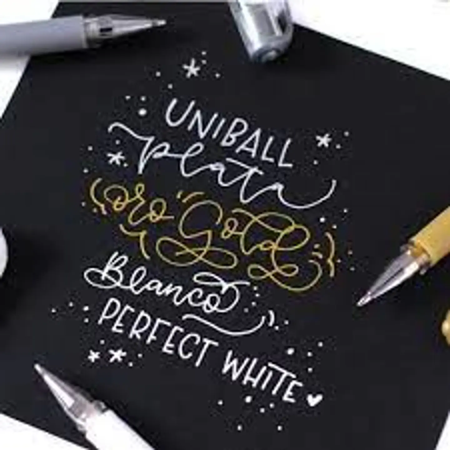 UNI BALL Signo x 3 (blanco, dorado y plateado) 8