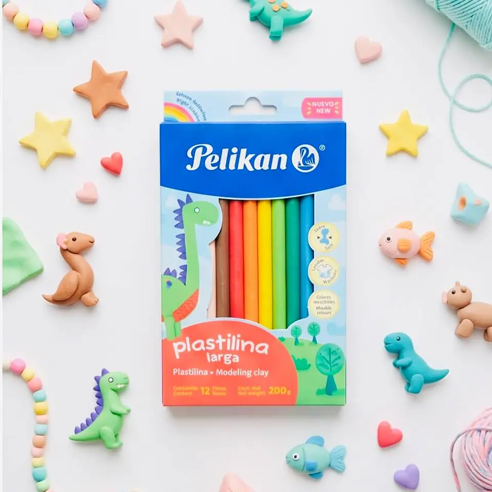 Plasticina Pelikan 12 Colores - 200g 3