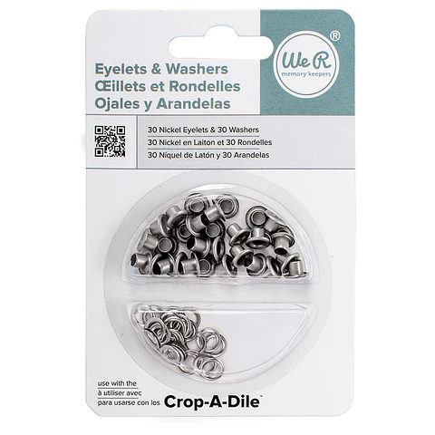3/16 EYELETS CON ALANDELA-COLOR PLATEADO