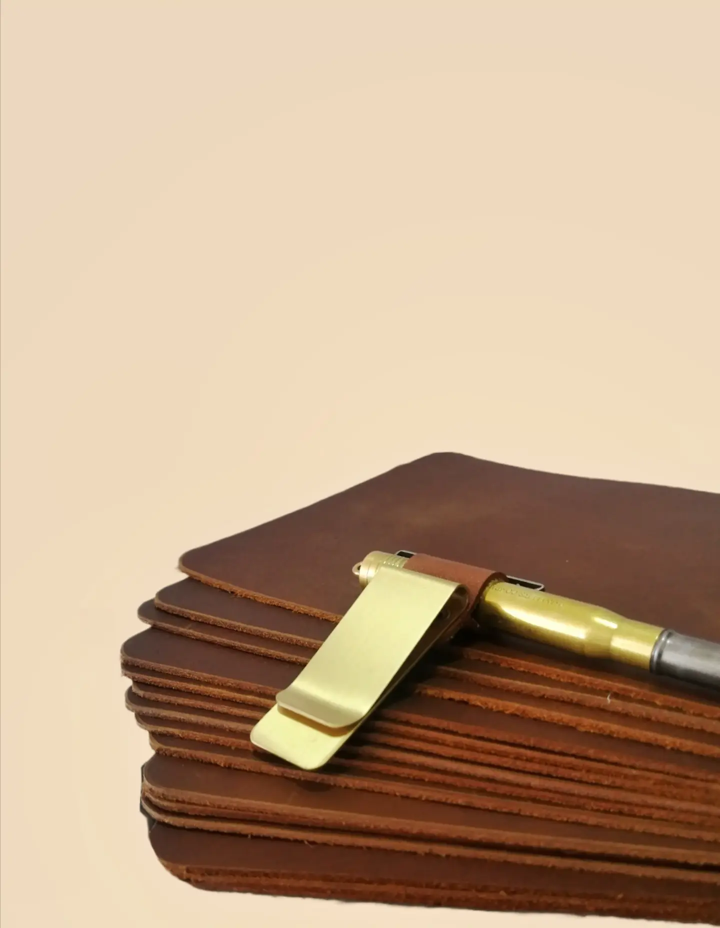 Pen Holder -Bohemian Notebook- Ocre-Gold 2